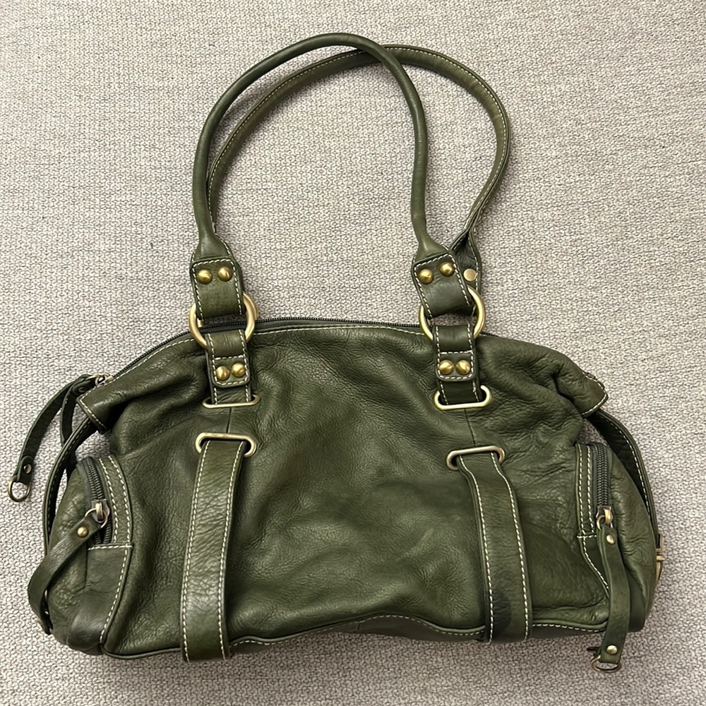 Unique genuine leather handbag